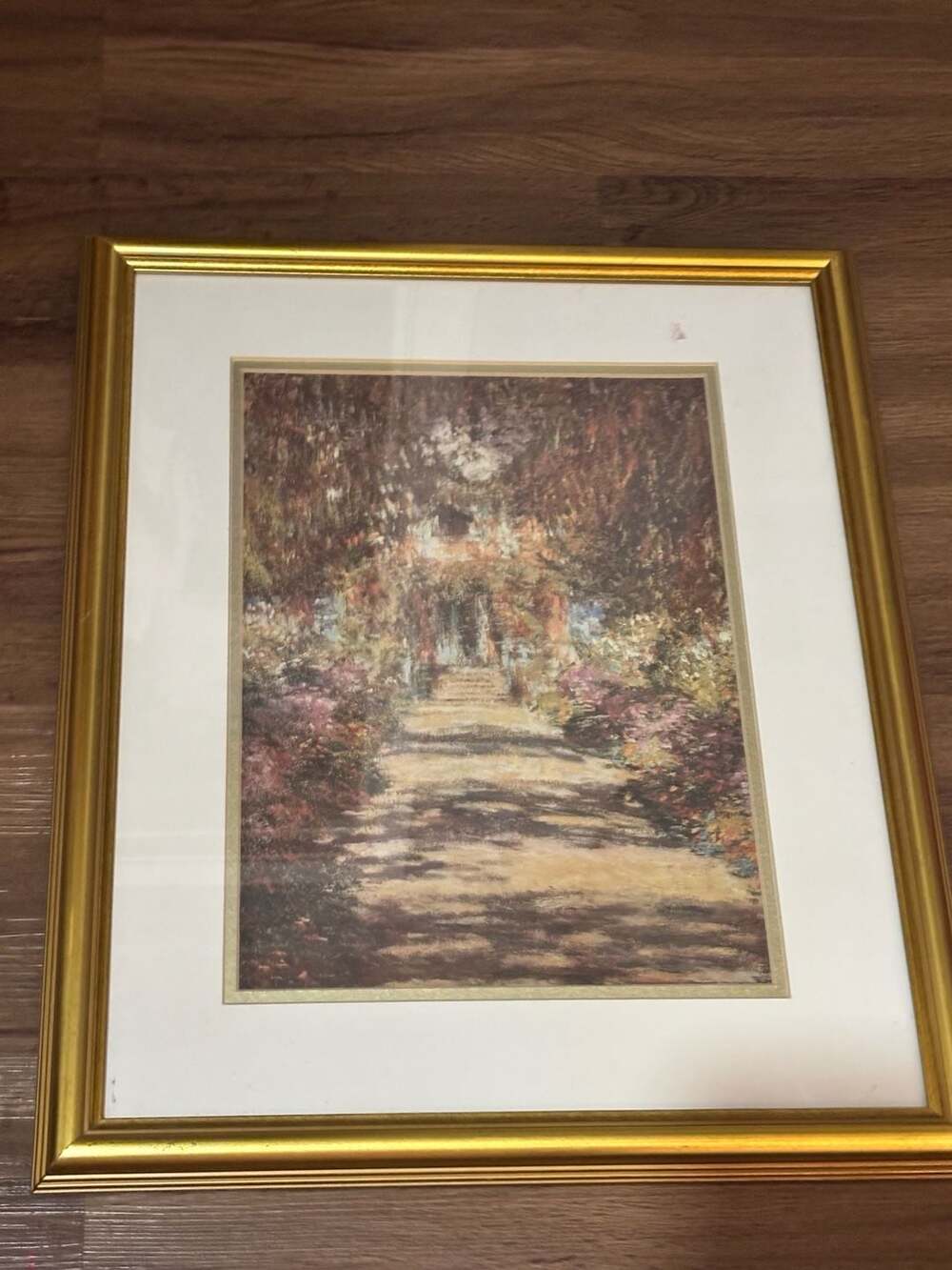 Claude Monet A Pathway in Monet's Garden at Giverny Framed Art Print 18x22